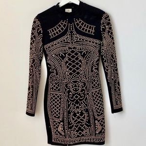 Black Sequin Body Con